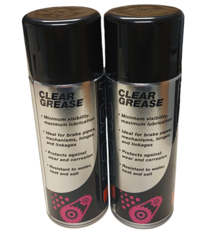 FORCE CLEAR GREASE SPRAY 2 X 400ml CAN, PROTECTS AGAINST WEAR & CORROSION