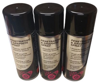 FORCE PENETRATING SPRAY AEROSOL 3 X 400ml, A POWERFUL SPRAY WITH GRAPHITE