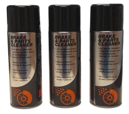 FORCE BRAKE & PARTS CLEANER 3 X 400ml REMOVES DIRT & CLEANS BRAKE & CLUTCH PARTS