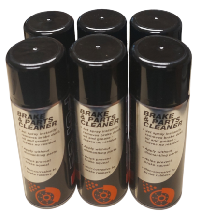 FORCE BRAKE & PARTS CLEANER 6 X 400ml REMOVES DIRT & CLEANS BRAKE & CLUTCH PARTS